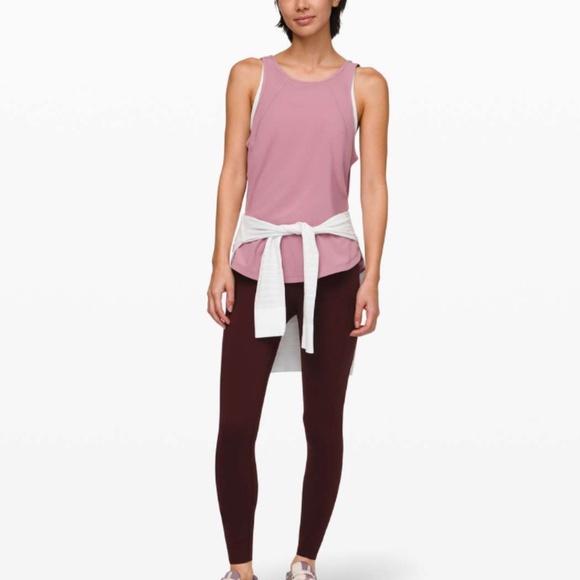 Lululemon Fast and Free High-Rise Tight 28" *Non-Reflective Brushed Nulux Garnet - Picture 6 of 8